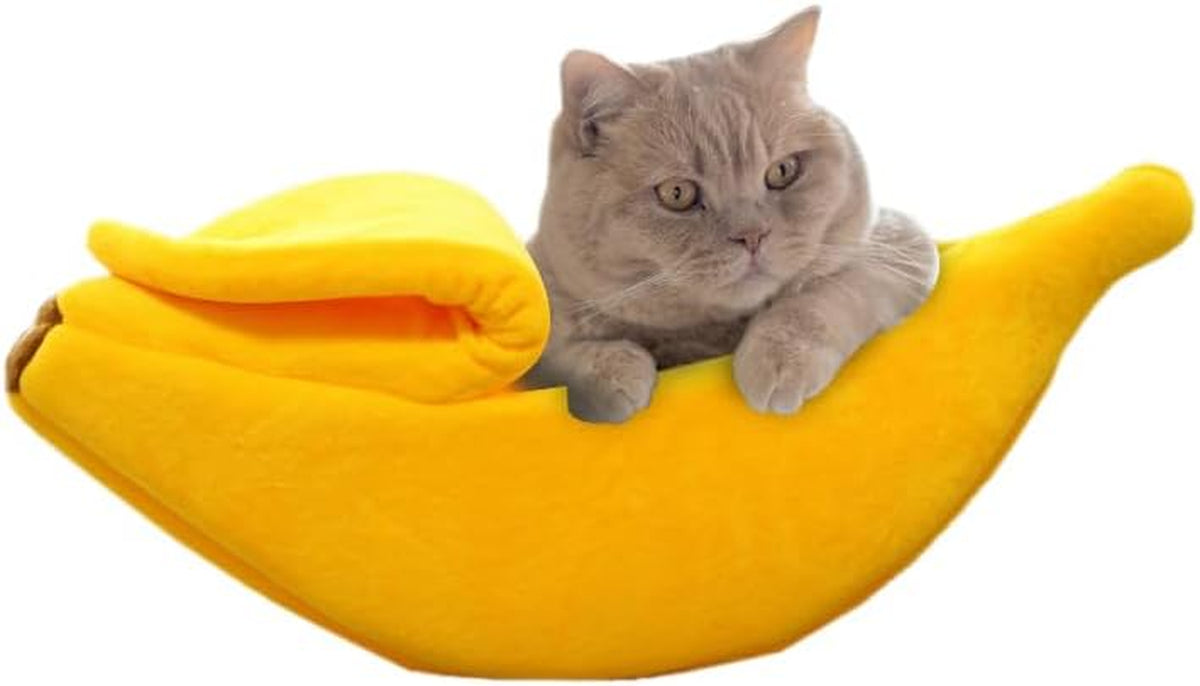 Creative Banana Shape Bed House Warm Pet Bed Soft Cat Dog Kennel Bed Hideout Cave
